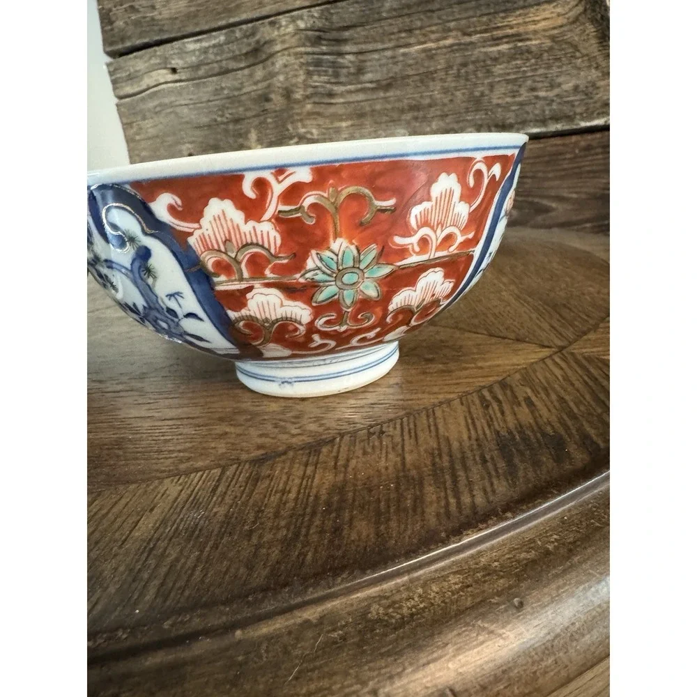VTG GOLD IMARI Ware Japan Hand Painted Floral Gold Bowl‎ Dish 8.25